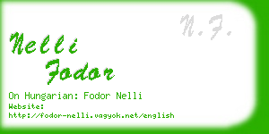 nelli fodor business card